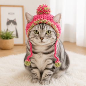 Crochet Cat Hat Pattern PDF