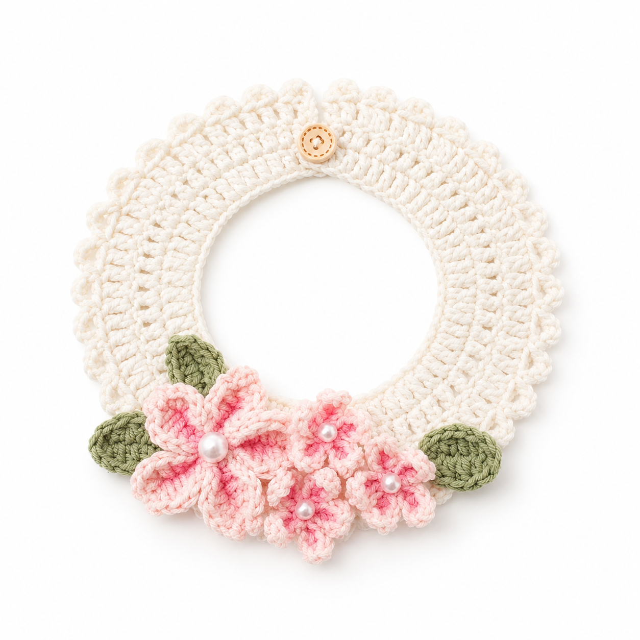 Crochet Pet Collar Pattern – Sakura Flower Collar PDF Tutorial - Image 3