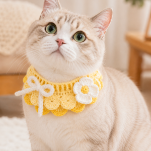 Crochet Cat Collar Pattern PDF Daisy Collar