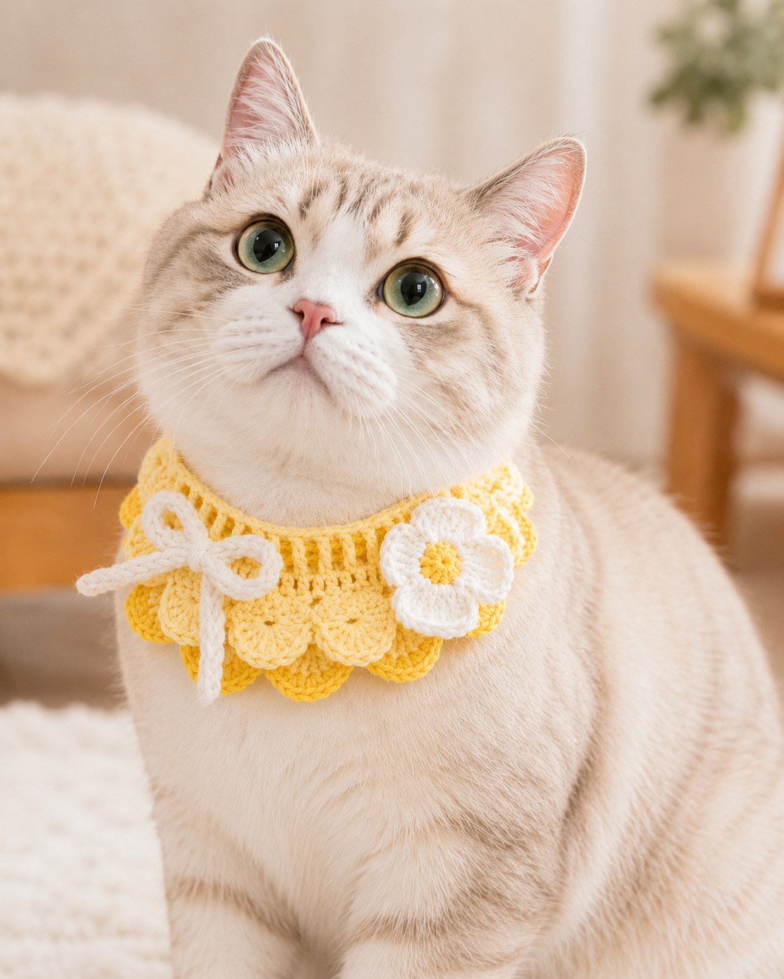 Crochet Cat Collar Pattern PDF Daisy Collar