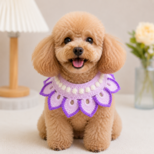 Crochet Pet Collar Pattern – Lotus Flower Collar for Cats & Dogs
