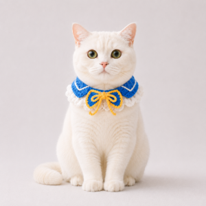 Crochet Sailor Cat Collar Pattern | Cute Pet Collar PDF Crochet Tutorial