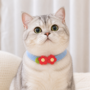 Cat Flower Collar Crochet Pattern | Easy PDF Tutorial for Beginners