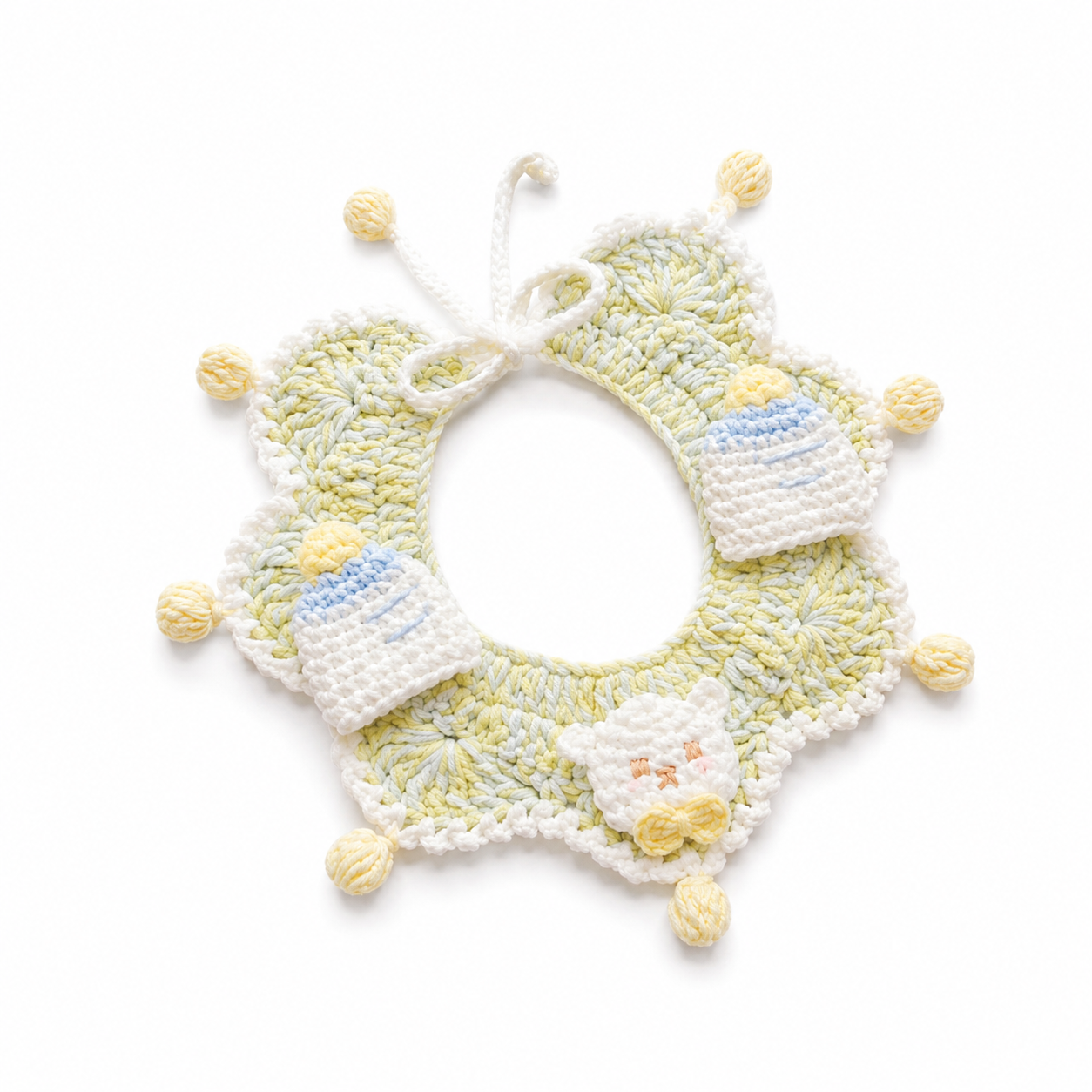 Baby Bottle Cat Collar Crochet Pattern PDF | Cute Kitten Collar Tutorial | DIY Pet Collar Instant Download - Image 3