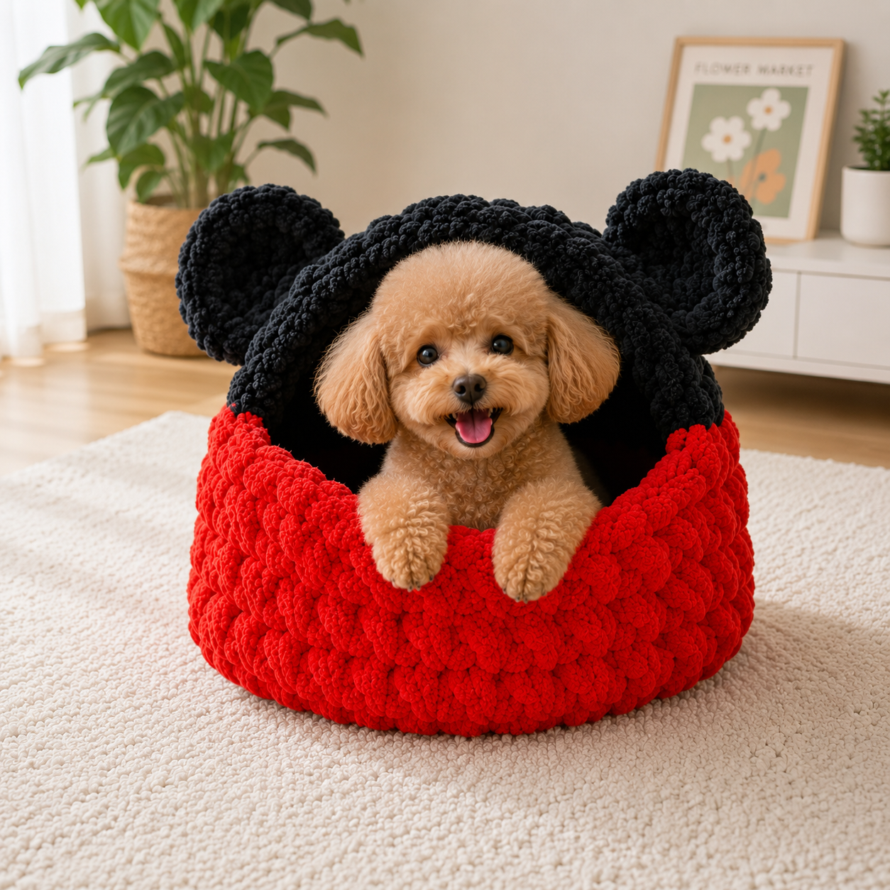 Crochet Pet Bed Pattern PDF | DIY Cat & Dog Cave Bed