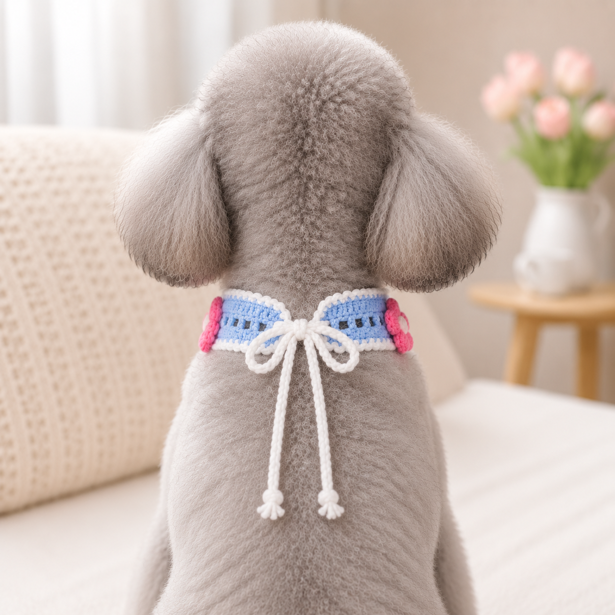 Crochet Pet Collar Pattern – Cute Pig & Flower PDF Tutorial - Image 2