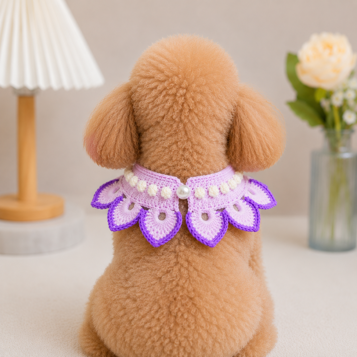 Crochet Pet Collar Pattern – Lotus Flower Collar for Cats & Dogs - Image 2