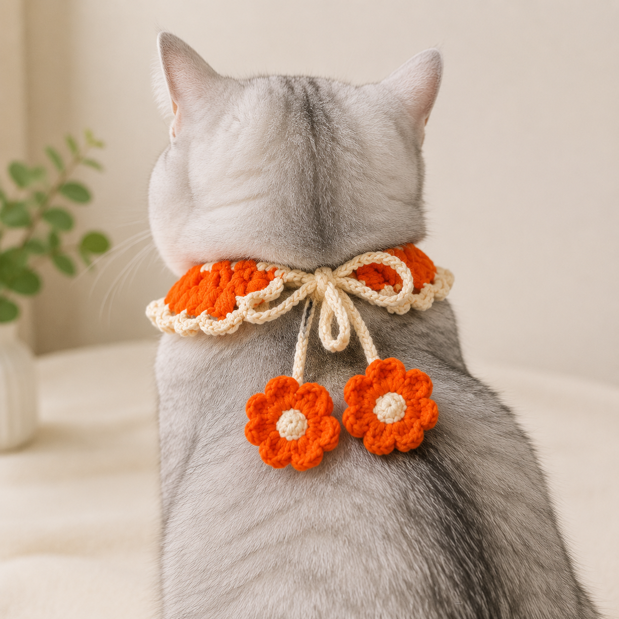 Crochet Cat Collar Pattern PDF Download | DIY Handmade Pet Collar Tutorial - Image 2
