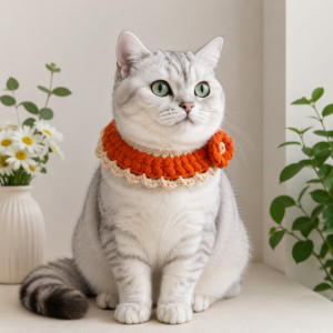 Crochet Cat Collar Pattern PDF Download | DIY Handmade Pet Collar Tutorial