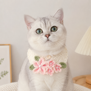 Crochet Pet Collar Pattern – Sakura Flower Collar PDF Tutorial