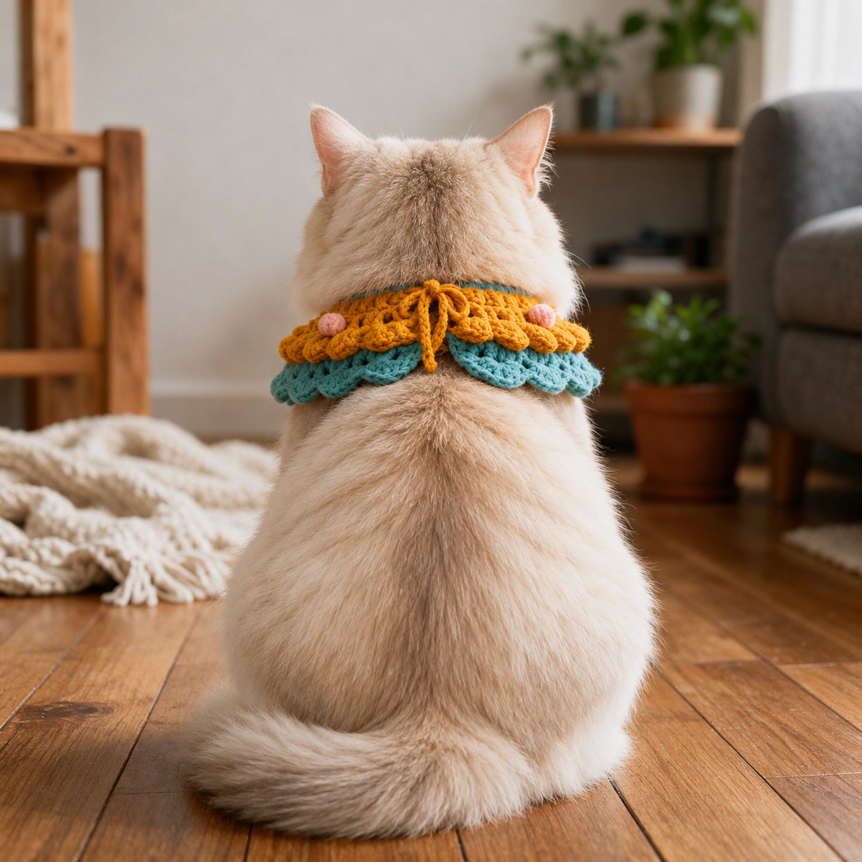 Crochet Pet Collar Pattern – Ruffled Cat & Dog Collar PDF - Image 2