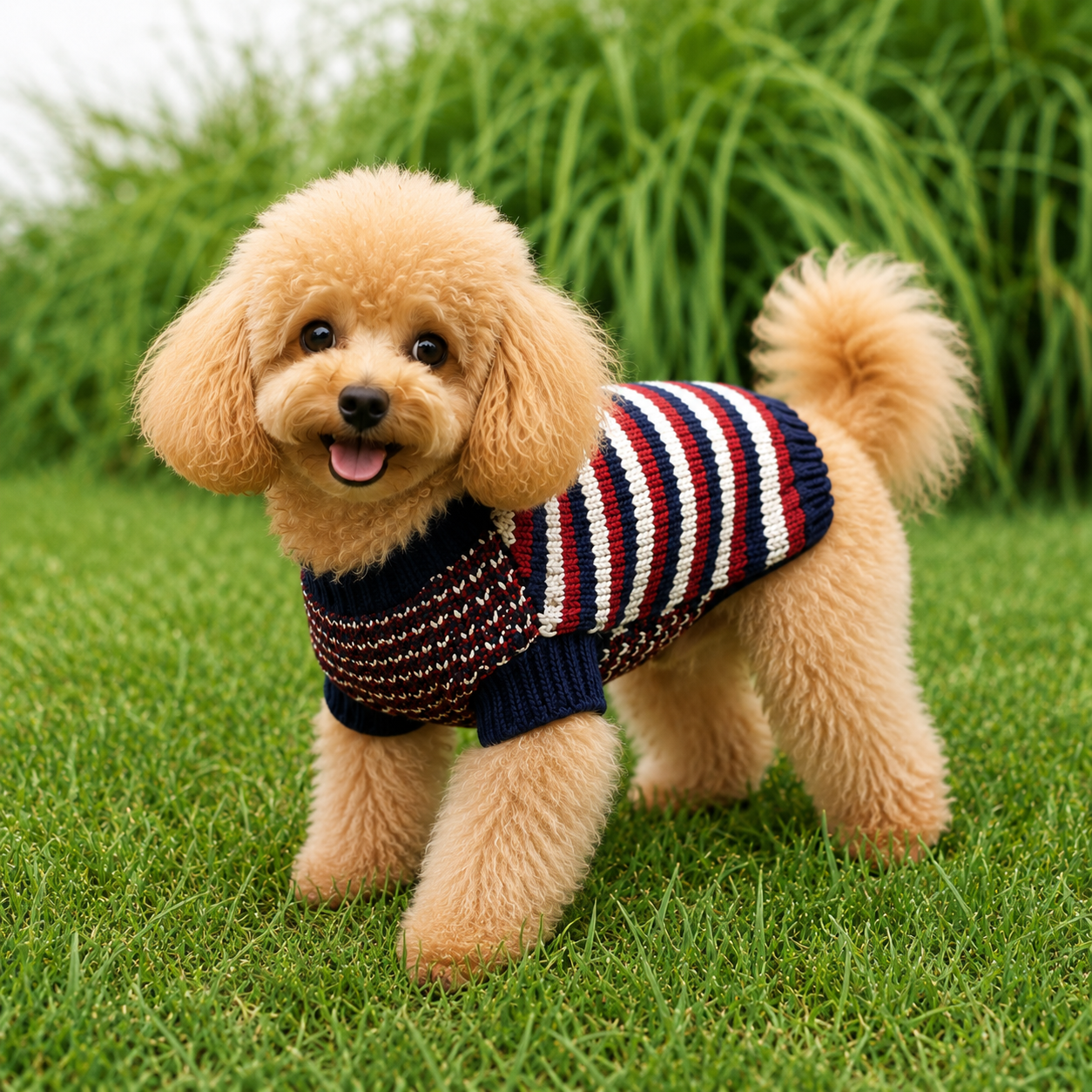 Dog Sweater Knitting Pattern | Striped Pet Jumper PDF - Image 2