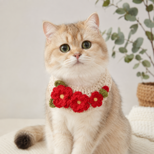Flower Cat Collar Crochet Pattern | PDF Tutorial for Beginners
