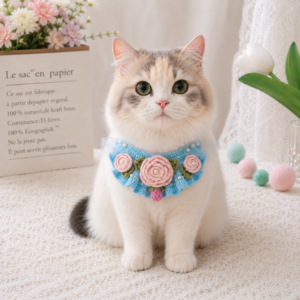 Crochet Pet Collar Pattern – Rose Ruffle Collar PDF