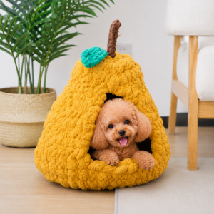 Pear-Shaped Crochet Pet Bed Pattern – PDF Tutorial