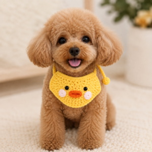 Crochet Duck Dog Bib Pattern yellow duck pet bib PDF digital download