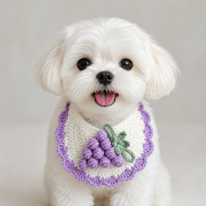 Crochet Grape Pet Bib Pattern | Easy Pet Crochet PDF