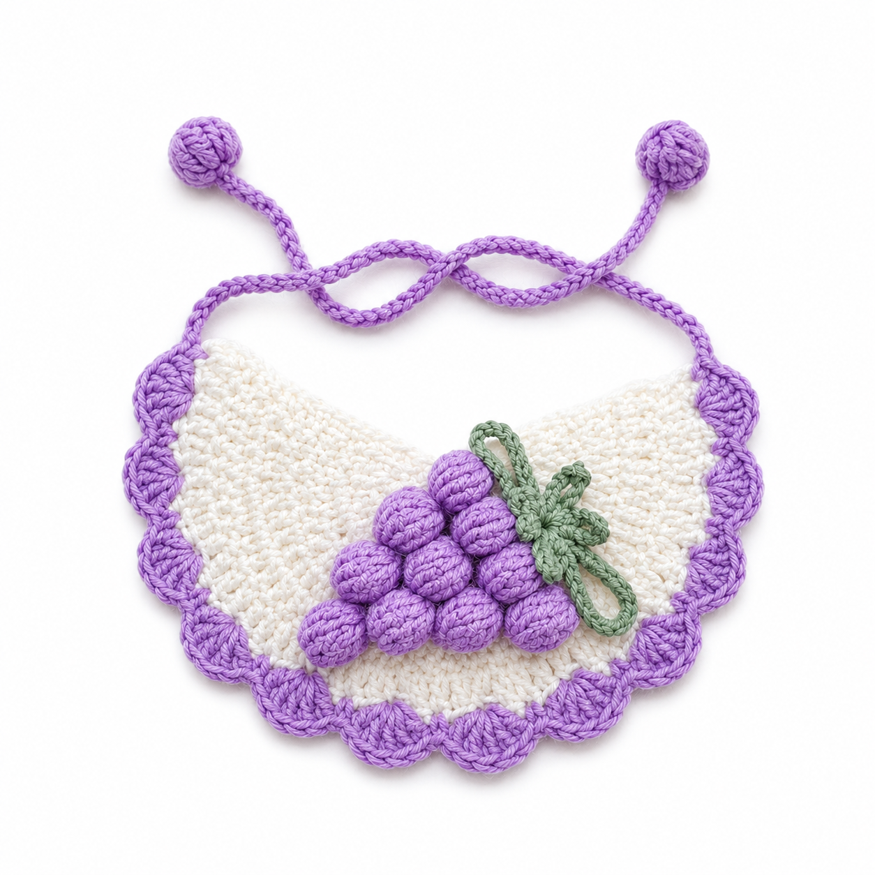 Crochet Grape Pet Bib Pattern | Easy Pet Crochet PDF - Image 3