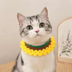Sunflower Crochet Pet Collar Pattern | Digital PDF