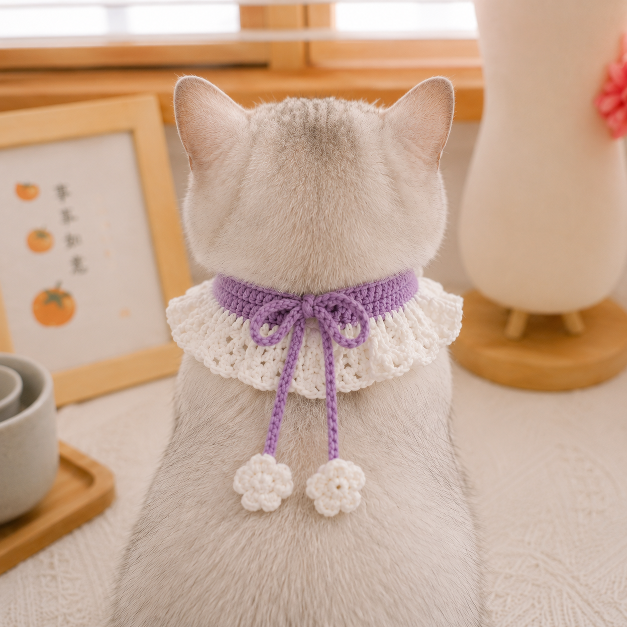 Crochet Pet Collar Pattern – Grape & Leaf Collar PDF - Image 2