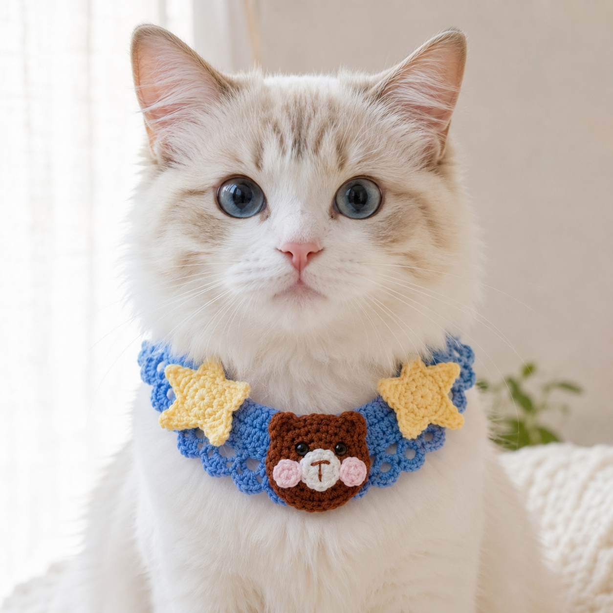 Crochet Bear Collar Pattern | Cute Pet Collar PDF Tutorial